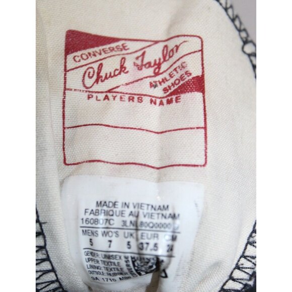 Converse Chuck 70 Hi Grid JW Anderson Black Insign Mens 5 Sneakers 160807C - Picture 8 of 11